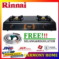 KOMPOR RINNAI 2 TUNGKU RI-202 S/302S/522E/522S/522C KOMPOR GAS 2 TUNGKU SUN BURNER / KOMPOR GAS RINN