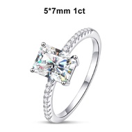 1CT 2ct 3ct rạng rỡ moissanite Nhẫn Nữ 4 prong cổ điển hợp thời trang tốt đính hôn Nhẫn đám cưới GRA