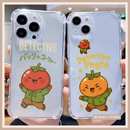 Cute iPhone case Doublebag with fruit cartoon prints for all lines 16/16splus/7/8//x/15/11/12/13/14/