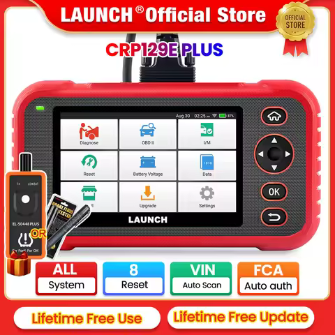 LAUNCH X431 CRP129E PLUS Car OBD2 Full System Diagnostic Scanner Oil SAS EPB TPMS DPF INJEC BMS ETS 