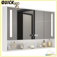 RUNZEU Mirror Cabinet Wall-mounted Smart Mirror Cabinet Bathroom With Storage Multi-function Mirror 