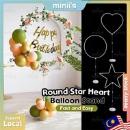 MINIIS Balloon Stand Kit 1.7M Circle Round Star Love Heart Hoop Balloon Ballon Belon Stand Holder Fo