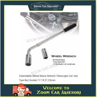 Heavy Duty L Shape Tyre Opener Extendable Wheel Wrench Tyre Nut Socket 17,19,21,23 SUITABLE FOR MOST CAR