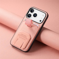 Casing For For iPhone 18 Pro Max 17 Air 5G 2026 Case Luxury Canvas Card Slot Leather Cover For 18Pro