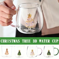 Christmas Tree 3d Water Cup 300ml Christmas Tree Glass Cup Juice Cocktails Festive Party J8h2
