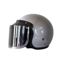 HELM BOGO DEWASA HELM RETRO DEWASA HELM CARGLOSS KW WARNA SILVER JILBAB HELM CLASSIC HELM UNTUK JILB