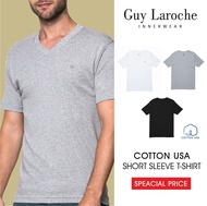 GUY LAROCHE เสื้อยืด T-SHRIT คอวี (BODY FIT) ผ้า COTTON มีให้เลือก 3 สี (JVV2423R8)