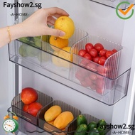 FAYSHOW2 Fridge Organizer Rack, Deepen Large Opening Refrigerator Drawer, Quality Fridge Side Door Plastic Fridge Storage Bin Kitchen