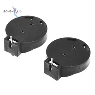 2 Pcs CR2450 Coin Cell Button Battery Socket Holder Case 2 Pins Black