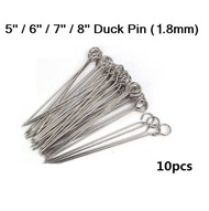 [10pcs] Stainless Steel BBQ Skewer Needle / Food Roasting Skewer Stick Kitchen Tool
