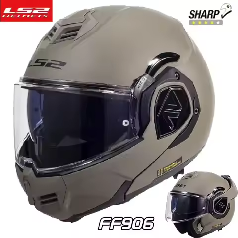 LS2 FF906 Advant Flip Up Modular Motorcycle Helmet Double Visors Full Face Helmet Cascos Para Moto C