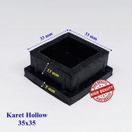 Karet Kaki Holo Hollow Rak Besi 35 x 35 mm Sepatu Hollow 3,5 x 3,5