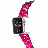 迪士尼100週年柴郡貓十字壓紋牛皮Apple Watch真皮皮革錶帶 5550