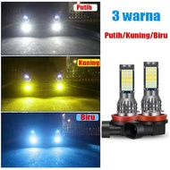 Foglamp Led Mobil 12-24V 1H8 H9 H11 Super Terang Foglamp 1 pcs/2pcs Two Color Foglamp Mobil