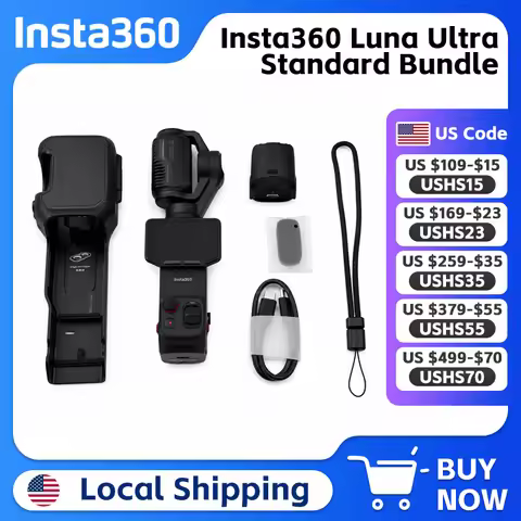 Insta360 Luna Ultra Standard Bundle Supports 8K30fps and 4K120fps Dolby Vision video Detachable 2" O