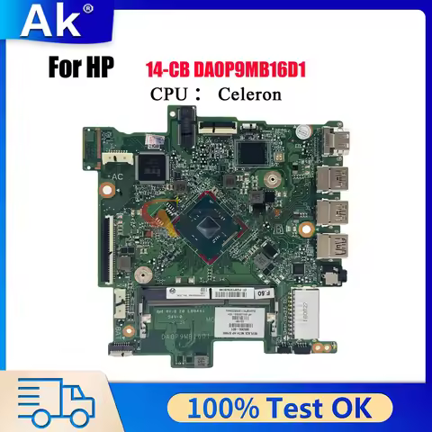 DA0P9MB16D1 Laptop Motherboard For HP Stream 14-CB With N3060 CPU DDR3 905306-601 L06659-601 100% Fu