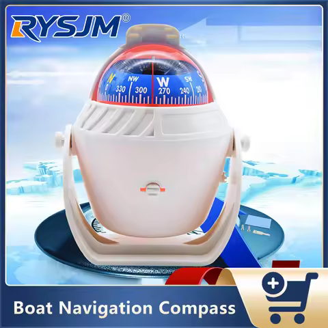 Marine Boat Navigation Compass Sea Position Pointer Waterproof Pivoting Compass Navigating Tools Sai