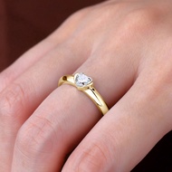 1ชิ้น 0.5ct รูปหัวใจ Moissanite แหวน 100% 925 เงินสเตอร์ลิง D-E สี VVS1 5x5 มม. หัวใจตัด Solitaire ห