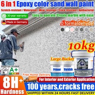 ✨8H+ Hardness✨ 6IN1 epoxy color sand wall paint 1000ml wall latex paint exterior wall paint cat dind