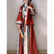 Original Hanfu Female Chinese Elements Improved Made in Tang Dynasty Wei Jin Style New Year Clothes 