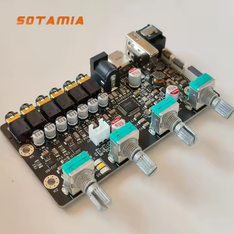 SOTAMIA 7 Channel DSP Amplifier Preamp Tone Board Independent Channel 15-segment EQ Computer Phone B