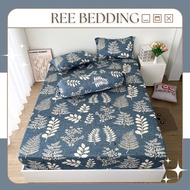 Bộ ga giường thun lạnh 4 món R305 in 3D REE Bedding đủ size drap trải nệm