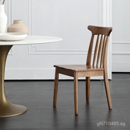 Small Apartment Dining Table and Chairs Modern Simple Solid Wood Cafe Dining Chairs with Backrest Ho