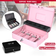 Cash drawer Cash Box Money Box Box With Lock Security Portable Cash Compartment Tray Storage