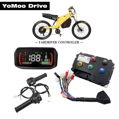 Fardriver ND72530 BLDC PMSM Motor Controller 72V 350A 5000W 6000W with N7 Speedometer and T08 Thrott