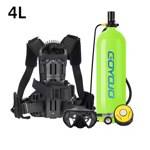 4L Scuba Diving Cylinder Oxygen Tank Set 40-60Mins Snorkeling Respirator Fish Gill Oxygen Cylinder S