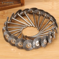 10Pcs Dremel Accessories 22mm Steel Rotary Brush Dremel Wire Wheel Brushes for Grinder Rotary Tool f