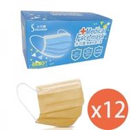 水可靈醫療防護口罩（單片包）30入*12盒 （檸檬黃）