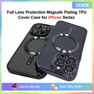 SENSE Full Lens Protection Magsafe Plating TPU Cover Case for iPhone 15 14 13 12 11 Pro Max