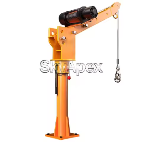 Folding Engine Ickup Truck Lift Crane 6000lbs Lifting Capacity 1Ton Electric Steel Cable New Mobile 