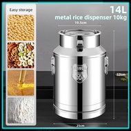 stainless rice dispenser 25kls /25 kilos metal rice storage container 25kg with cover air tight big 