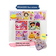 LIMITED STOCK Disney Princess Cartoon Eva Form 3D Sticker Art Kids Children11 Gift Girls Birthday Ar