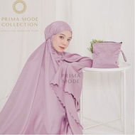 Mukena Lasercut Daily Travelling 2in1 resleting satin velvet silk premium