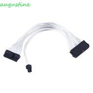 AUGUSTINE Power Supply Extension Cable 30cm 20+4 Pin Power Adapter PSU Cable Male to Female Power Lead Connector Wire Extension Adapter