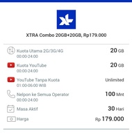 Paket Data XL XTRA COMBO 40GB