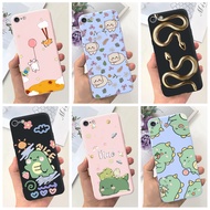 Casing For iPhone 7 8 6 6S Plus 5 5S SE 2016 SE2 Soft Case Cute Dinosaur Cat Shockproof Cover For iPhone7 SE 2020 Shell