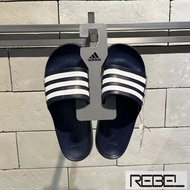 REBEL 👽 ADIDAS DURAMO SLIDE 拖鞋 防水拖 一體成型 深藍白 男女 G15892