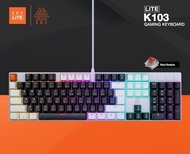 คีบอร์ด EGA K103 Lite Gaming Keyboard Mechanical Switch คีบอร์ดแมคคานิคอล คีย์บอร์ดเกมมิ่ง ไฟ RGB ประกันศูนย์ 1 ปี