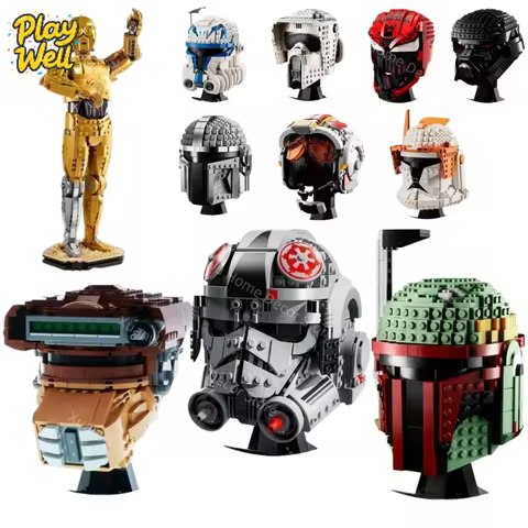 2025 Space War Captain Rex Star-Lord Clone Commander AT-AT Drive Helmet 75429 Building Blocks Desk D