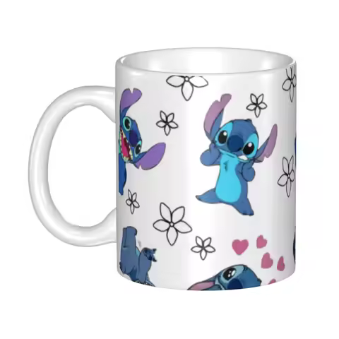 Lilo Stitch Cartoon Anime Manga Coffee Mug DIY Custom Ceramic Mug Creative Gift