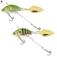 VIB Lure 44mm/13.6g with Rotating Metal Blade for Predator Fishing in Lakes Rivers and Seas