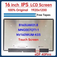 16 Inch LCD Touch Screen B160UAK01.8 NV160WUM-K03 MNG007QT1-1 For Lenovo IdeaPad Slim 5 16AKP10 16IA