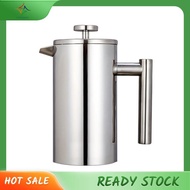 [luxiang.] Stainless Steel French Press Coffee Maker Double Wall Insulated French Press Tea Brewer C