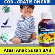 NEW Hexabumin Madu Plus Albumin, Obat Herbal Susah Bab Anak, Sembelit Untuk Anak, Sulit Buang Air Be