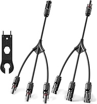 OYMSAE Solar Y Branch Adapter 1 to 3 - UL Certified Parallel Connectors Kit with M/FFF & F/MMM Plugs
