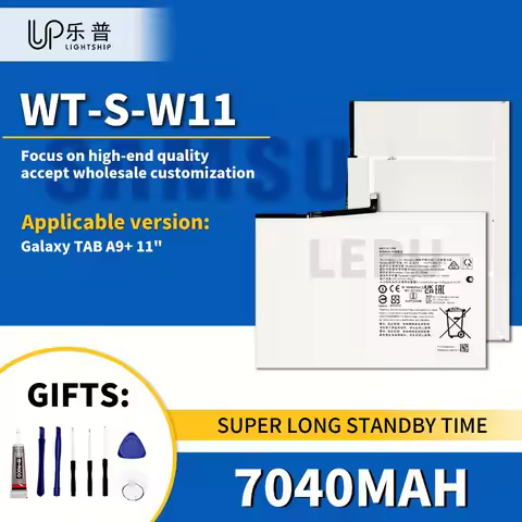 New Tablet Battery for Galaxy TAB A9+ 11" with Tools High Quality Battery WT-S-W11 7040mAh for Samsu